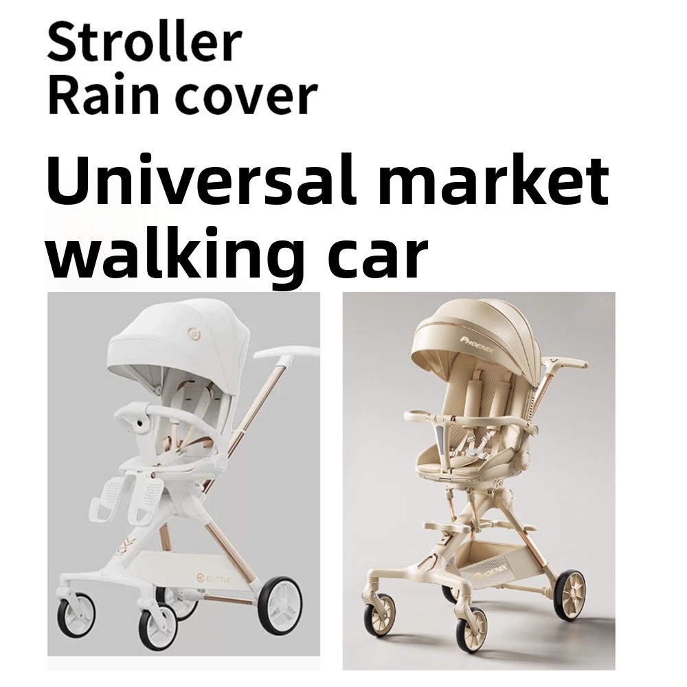 Stroller Rain Cover - Transparent Baby Strollers Rainproof Cover Windproof