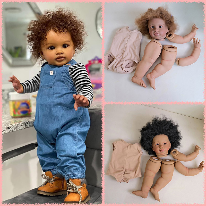 Baby Products For Curly Hair - 26inch Pippa Dark Skin Reborn Doll