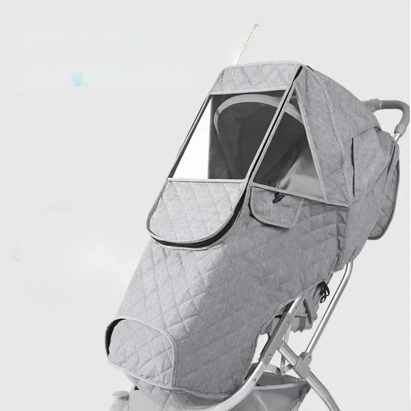 Stroller Rain Cover - Thickened baby stroller rain cover, windshield