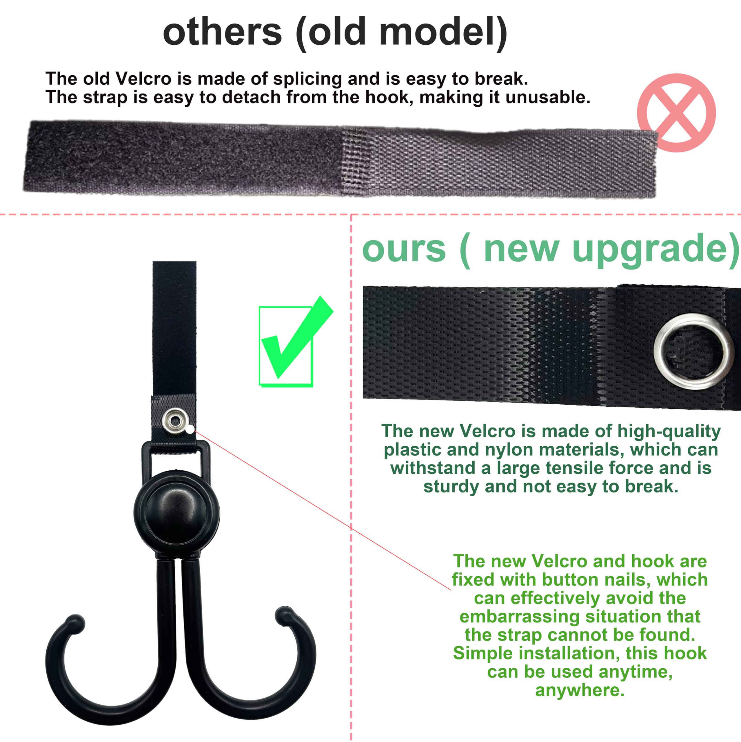 2PCS Hooks for Stroller Car Sh - đánh giá và giá Stroller Accessories