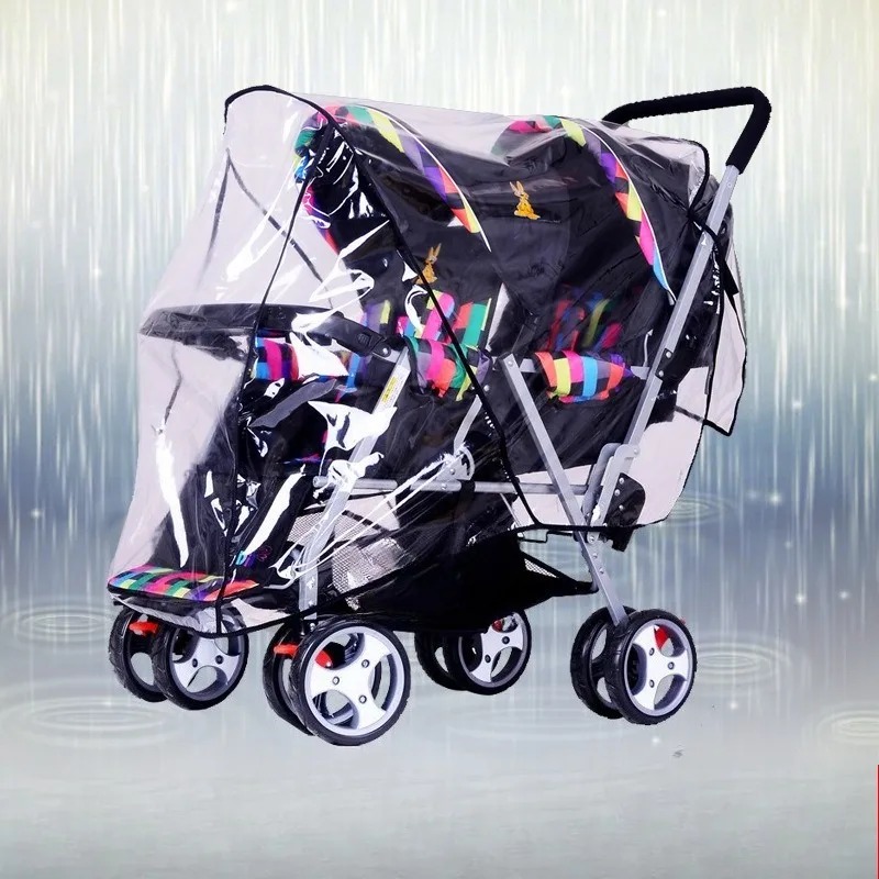 Double Seat Baby Stroller Wate - đánh giá và giá Stroller Rain Cover
