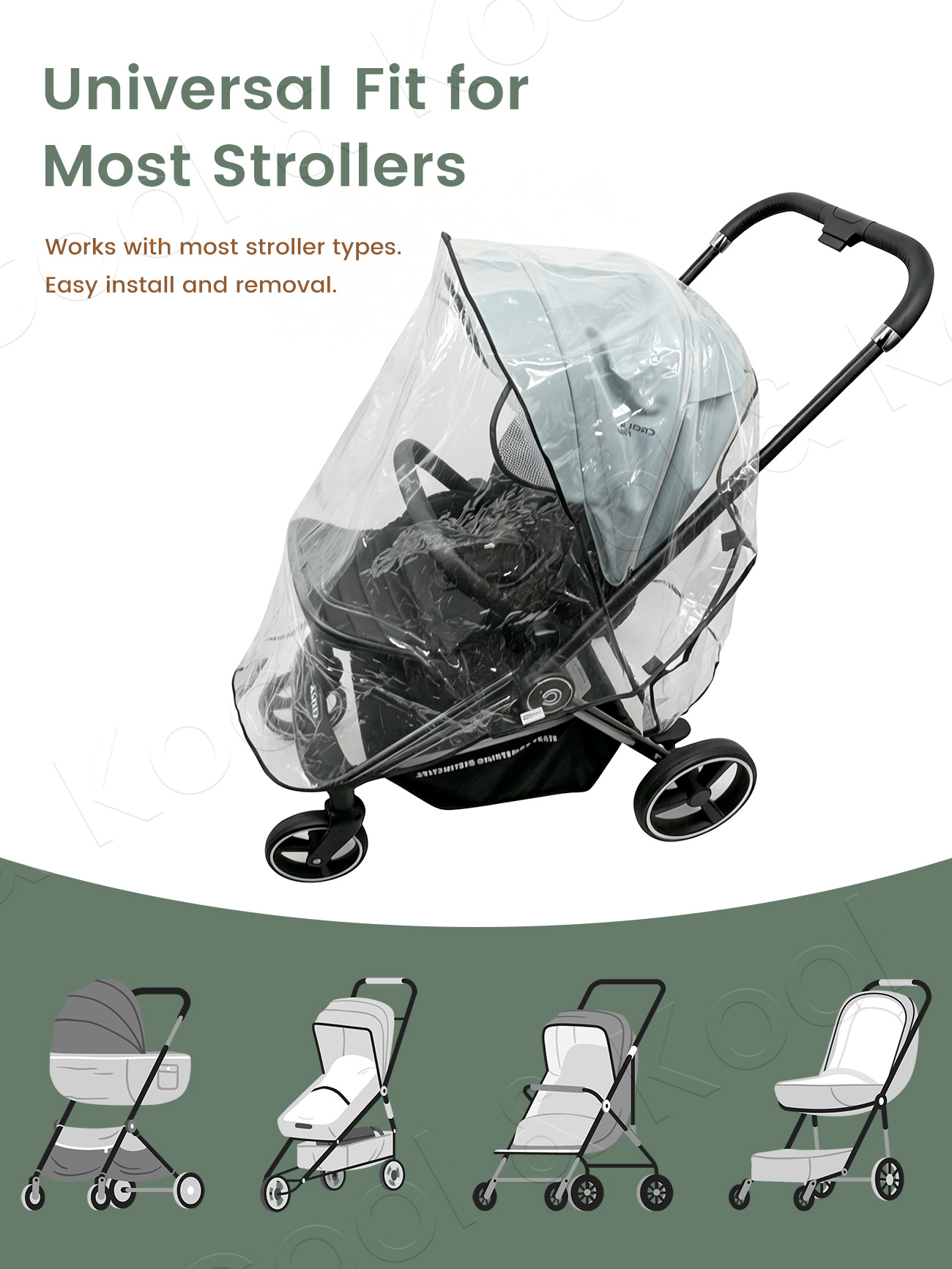 Universal Waterproof & Windpro - đánh giá và giá Stroller Rain Cover
