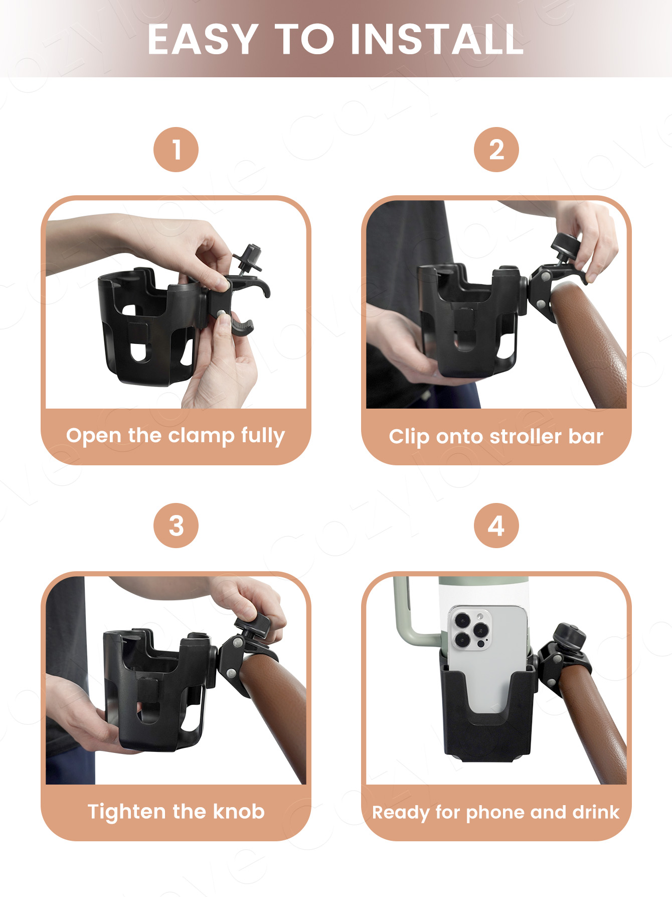 Large Size Stroller Cup Holder - đánh giá và giá Stroller Accessories
