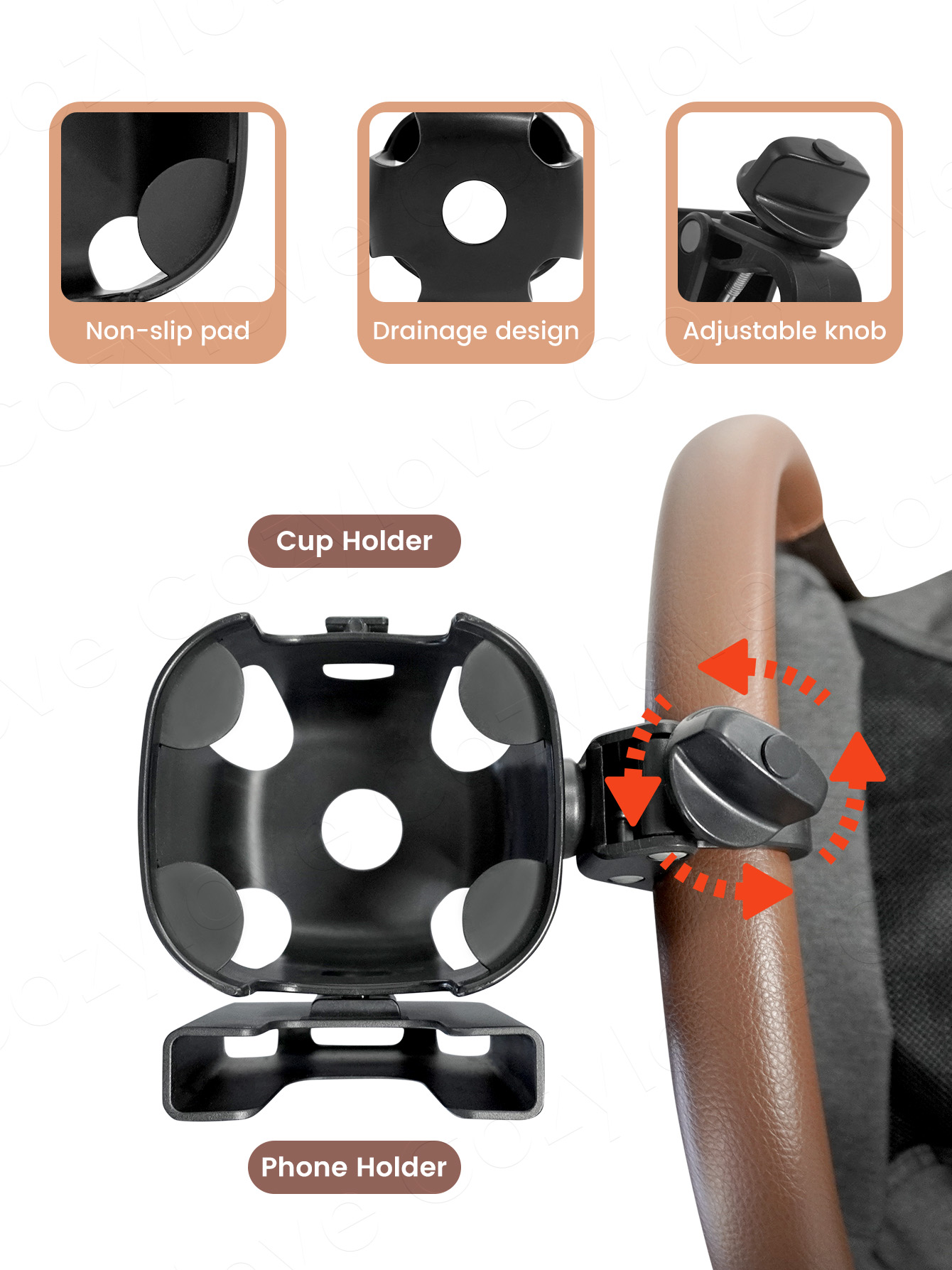 Large Size Stroller Cup Holder - đánh giá và giá Stroller Accessories