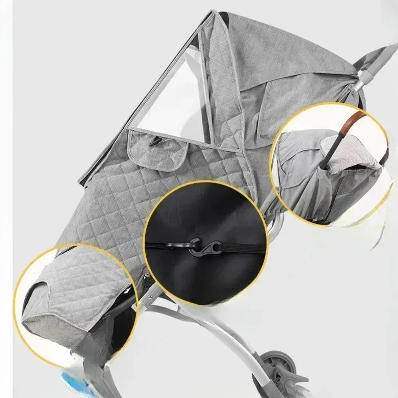 Thickened baby stroller rain c - đánh giá và giá Stroller Rain Cover